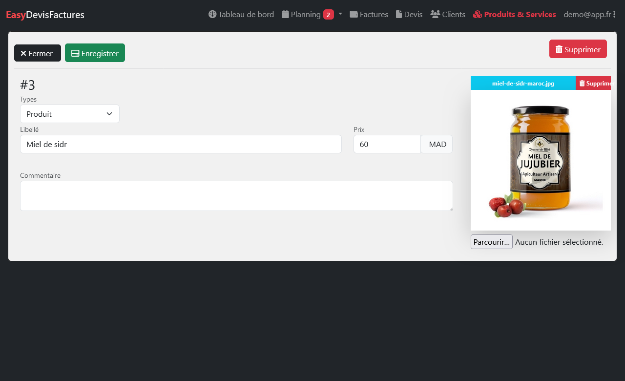 Produits et services